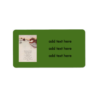 Church Christian Snow Winter Label