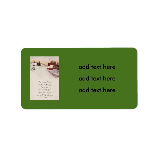 Church Christian Snow Winter Label (Front)