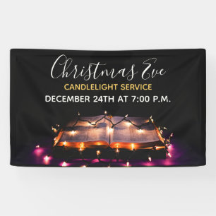 Church Christmas Eve Candlelight Service Banner