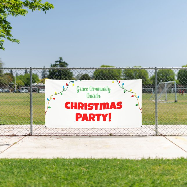 Church Christmas Party Personalised Banner (Insitu)