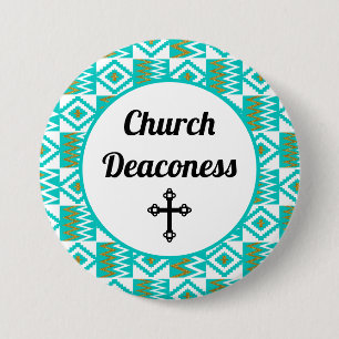 Church Deaconess Kente Button Pin
