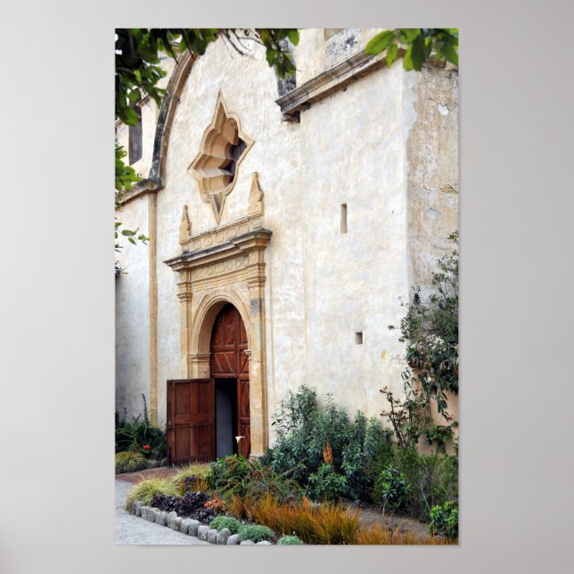 Church Door at Mission San Carlos Poster (Front)