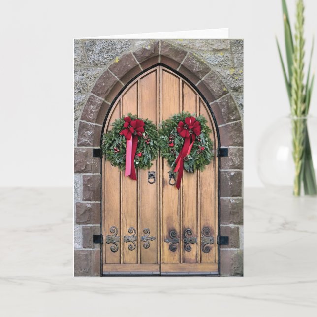 Church Door Holiday Card (Front)