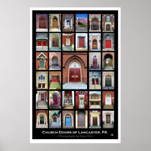 "Church Doors of Lancaster, Pa" 2nd ed. Poster