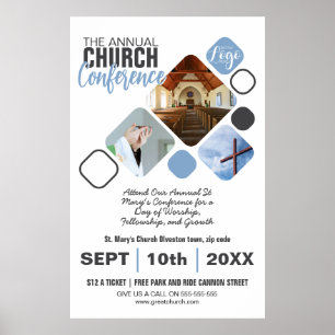 Church Event Flyer Bible Study, Conferences Poster