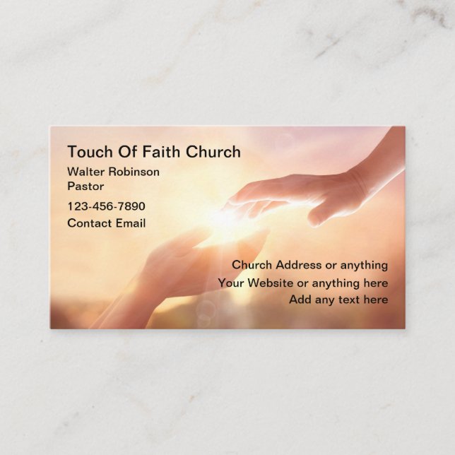 Church Faith Prayer Business Cards (Front)
