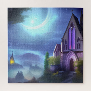 Church Fantasy Art 06 by stephen cowking Jigsaw Puzzle