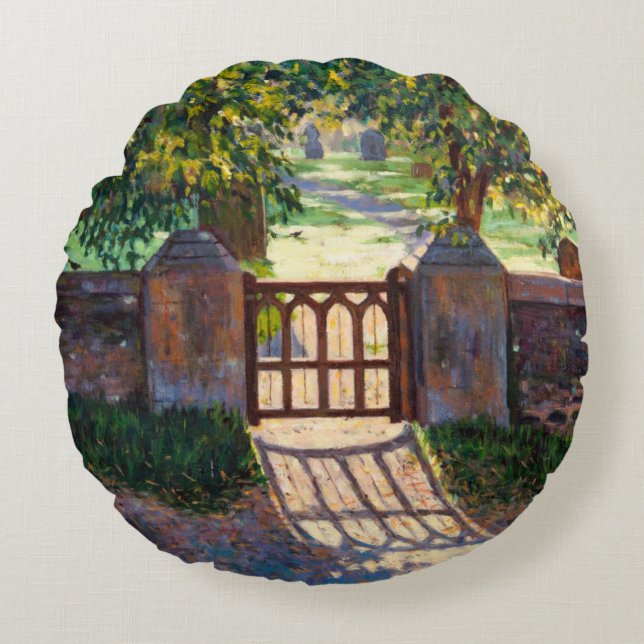 Church Gate 2012 Round Cushion (Front)
