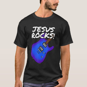 Church Guitarist Jesus Rocks Electric Guitar T-Shirt