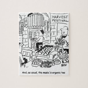 Church Harvest Festival Cartoon Jigsaw Puzzle