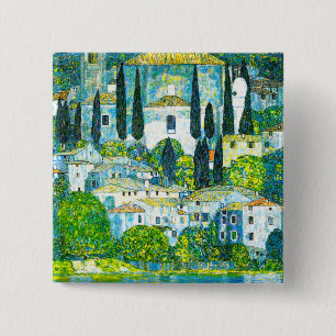 Church in Cassone Gustav Klimt 15 Cm Square Badge