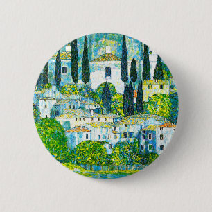 Church in Cassone Gustav Klimt 6 Cm Round Badge