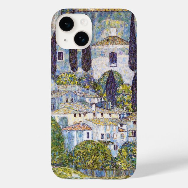 Church in Cassone, Gustav Klimt Case-Mate iPhone Case (Back)