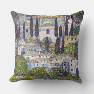 Church in Cassone, Gustav Klimt Cushion
