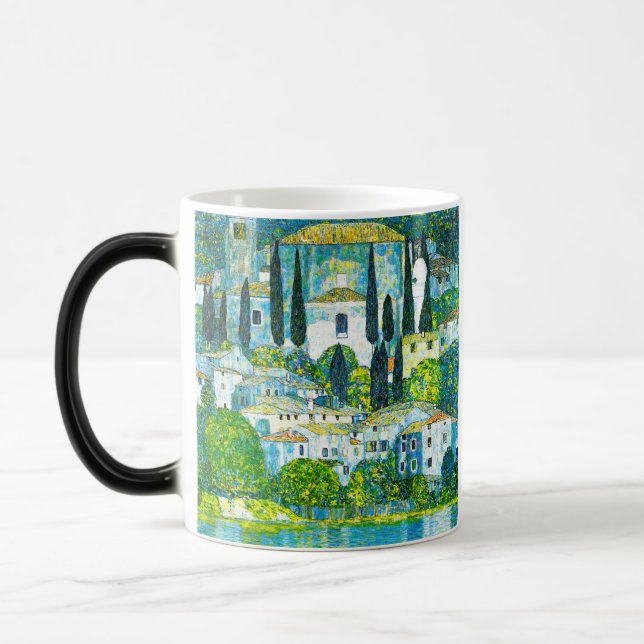 Church in Cassone Gustav Klimt Magic Mug (Left)