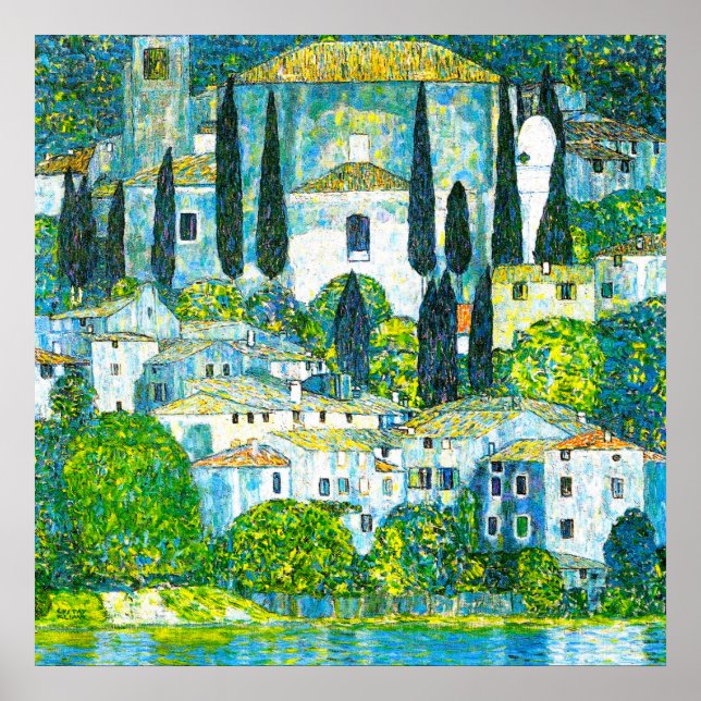 Church in Cassone Gustav Klimt Poster (Front)