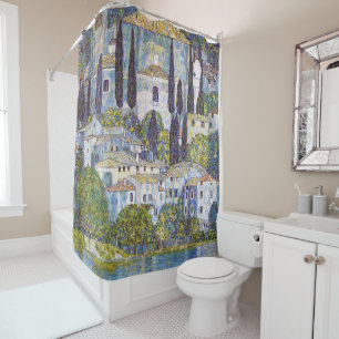 Church in Cassone, Gustav Klimt Shower Curtain