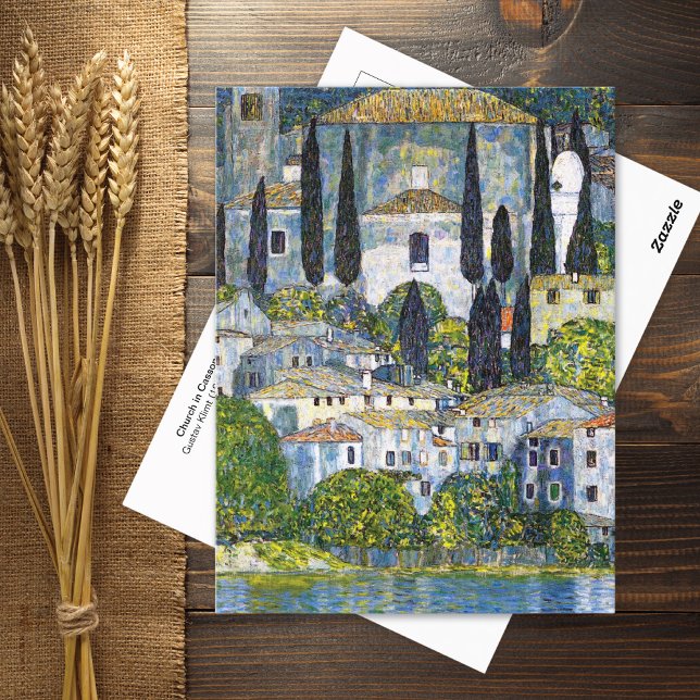 Church in Cassone Landscape Gustav Klimt Postcard (Creator Uploaded)