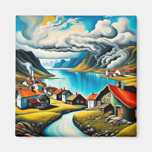 Church in fjord3  magnet