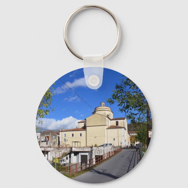 Church In Laino Borgo Key Ring (Front)