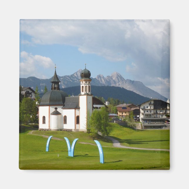 Church in Seefeld, Austria magnet (Front)