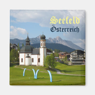 Church in Seefeld, Austria text magnet