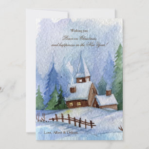 Church in Snow Christmas Cards