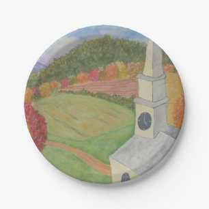 Church In The Country Paper Plate
