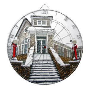 Church in the Snow Dartboard