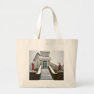 Church in the Snow Large Tote Bag