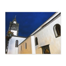 Church in town of Funchal nightscene