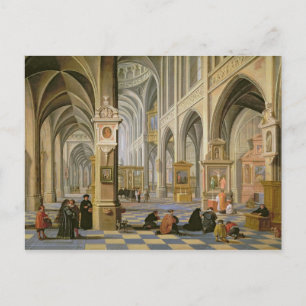 Church interior postcard