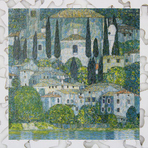 Church (Kirche) in Cassone by Gustav Klimt Jigsaw Puzzle