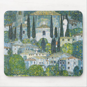 Church (Kirche) in Cassone by Gustav Klimt Mouse Pad