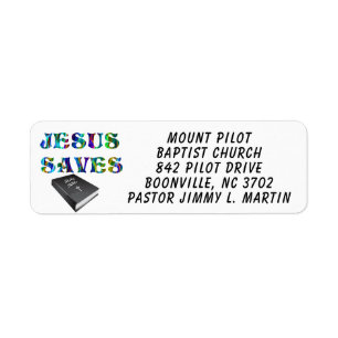 CHURCH LABEL RETURN ADDRESS LABEL