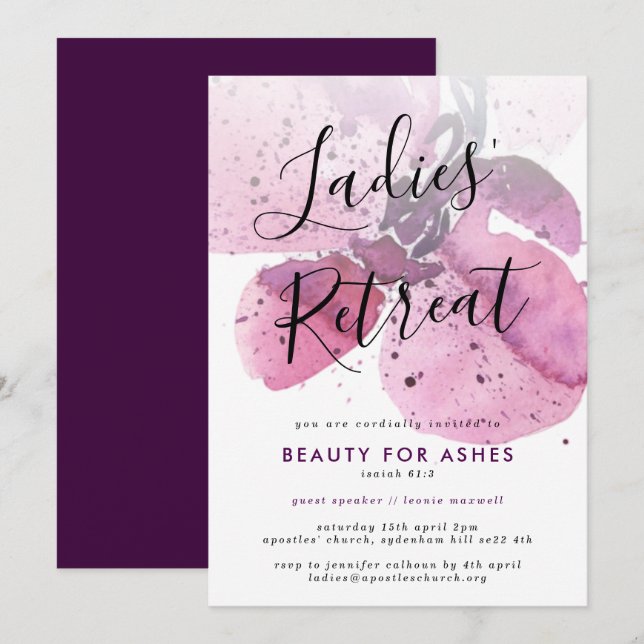 Church Ladies Retreat/Conference/Event Invitation (Front/Back)