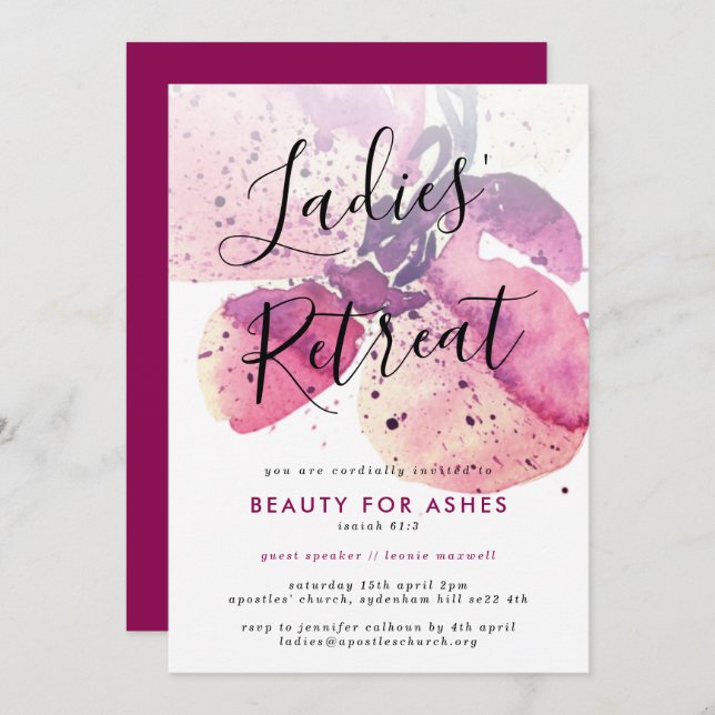 Church Ladies Retreat/Conference/Event Invitation (Front/Back)