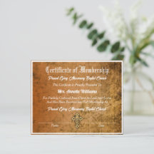 Church Membership Certificate