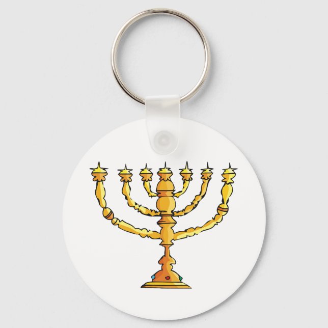 Church Menorah Key Ring (Front)
