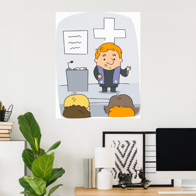 Church Minister Preaching Poster (Creator Uploaded)
