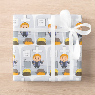 Church Minister Preaching Wrapping Paper