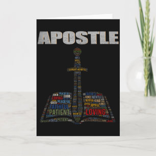 Church Minister Word Cloud Apostle Pastor Apprecia Card