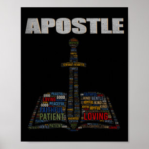 Church Minister Word Cloud Apostle Pastor Apprecia Poster