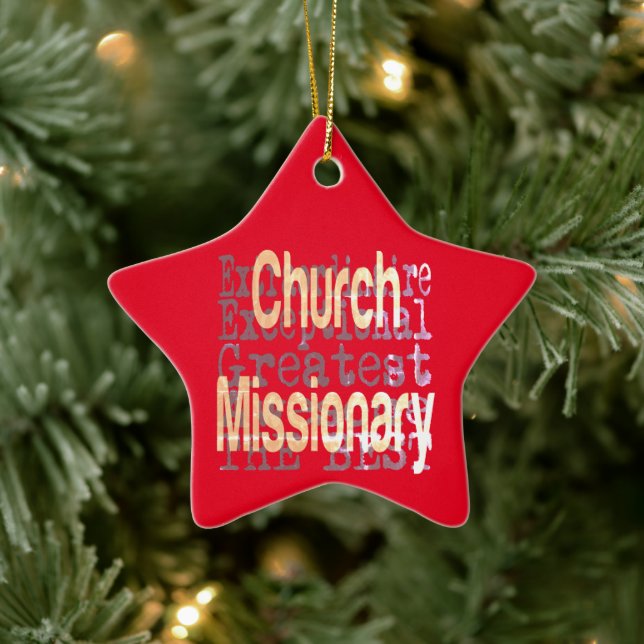 Church Missionary Extraordinaire Ceramic Ornament (Tree)