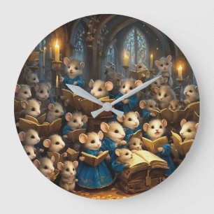Church Mouse Choir  Large Clock