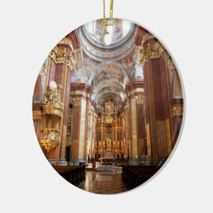 Church Of Abbey Melk, Lower Austria Ceramic Ornament