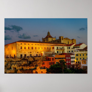 Church of Carmen at dusk - Mahon, Menorca Poster
