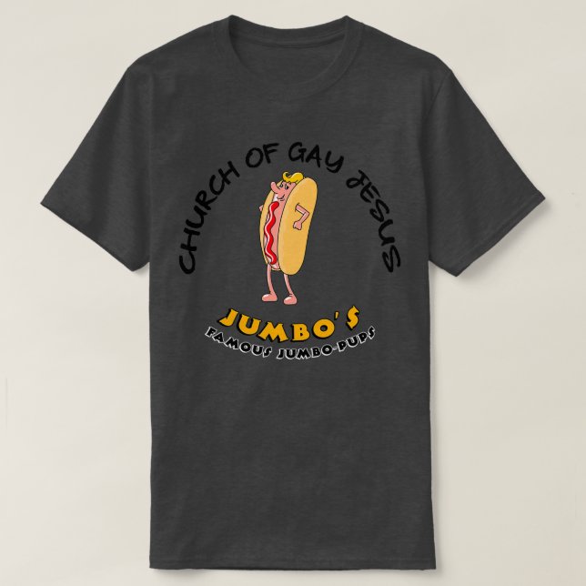 Church Of Gay Jesus Shameless T-Shirt (Design Front)
