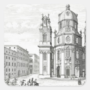 Church of Notre Dame, Salzburg, Austria, from 'Ent Square Sticker