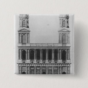 Church of Saint-Sulpice 15 Cm Square Badge